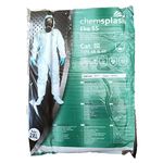 Tiacare Chemsplash Disposable Coverall Eka 55 Cat III Type 5B & 6B (1, Small), White