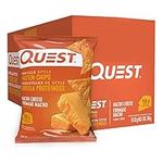 Quest Nutrition Nacho Cheese Flavour Tortilla Style Protein Chips, High Protein, Gluten Free, Potato Free, 1g Sugar, 5g Carbs, 8ct