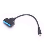 DEVMO USB 3.1 Type C to SATA III HDD SSD 2.5" Hard Drive Adapter Cable 22-Pin UASP