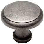 Cosmas 9985WN Weathered Nickel Cabinet Hardware Round Knob - 1-1/8" Diameter - 10 Pack