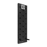 Capital Sports Pegstar Pegboard Pull-up Board Training Board (102x30x3.8cm, Pre-Drilled Mounting Holes for Vertical or Horizontal Mounting, 2 Wooden Sticks Included) Black