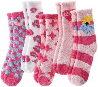 EBMORE Womens Fuzzy Socks Slipper Soft Cabin Plush Warm Fluffy Winter Christmas Sleep Stocking Stuffers Cozy Adult Socks（Pink Love Series）