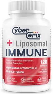 Advanced Liposomal Immune Supplement, Complex with L-Lysine 1,500mg, Vitamins, Minerals & Herbal Extracts, Comprehensive Daily Wellness Blend for Men & Women - 120 Capsules