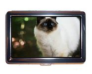 YENDOSTEEN Cigarette Case Box,Himalayan Cat animal defocused cat Protection Credit Business Card Holder Case 0272