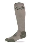 RealTree Heavyweight Merino Wool Tall All Season Boot Socks 1 Pair, Large, Tan/Olive