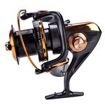 Fishing Reels, 14+1BB High Speed Spinning Reels Metallic Casting Smooth Spinning Fishing Reels for Saltwater Freshwater Fishing (11000)