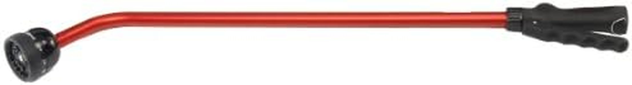 Dramm 13801 Touch N Rain Wand Full Flow Trigger Style Shut Off Valve with Lock, for Garden, Yard, Watering Plants, Hanging Baskets, 9 Pattern Spray Head, Red, 30 Inches Long