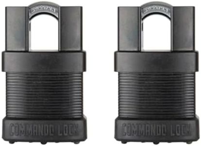 Commando Lock Total Guard High Security iCHANGE Shrouded Padlock with Patented, Interchangable Design, Bolt Cutter Proof, Pick Resistant- Military-Grade (2 Pack)