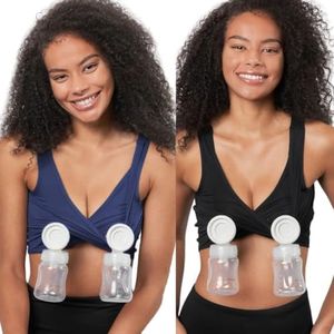 Blue and Black Pumping Bra - Large