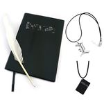 Notebook Anime Cosplay Japan Anime Theme Writing Journal, Feather Pen, L Necklace & Book Chain Anime Accessories