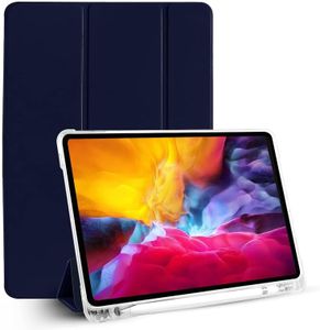 Boxome Tablet Case Cover for Apple iPad Air 10.5 inch (3rd Gen) [Auto Sleep/Wake Cover] [Pencil Holder] [Trifold Stand] [Frosted Back] - Blue