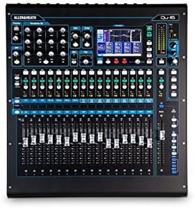 Allen & Heath QU-16C Chrome Digital Mixer, 16 Channels, AnalogiQ Preamps, 800 x 480 Touchscreen, ALPS Faders, USB Audio Streaming, Automatic Mic Mixer