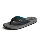 Reef Men's Phantoms Flip-Flop, Grey/Black/Green, 12