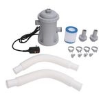WOOXGEHM Swimming Pool Filter Pump, 330 Gallon Inflatable Pool Filter Pump Kit, Effective Filtration, Low Noise, Reusable Swimming Pool Clear Cartridge Filter Pump