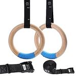 Yoelvn Wooden Gymnastic Rings with 