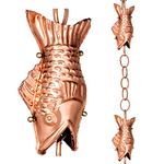 Good Directions 487P-8 Fish Rain Chain, 8-1/2', Polished Copper