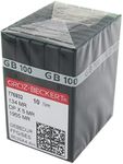 GROZ-BECKERT Needle in CKPSMS Clear Plastic Box-100 GROZ-BECKERT GEBEDUR 134 MR / 135X5 MR Titanium Quilting Machine Needles (100PCS Groz-Beckert-134MR 18/110)