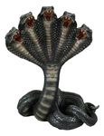 Ebros Gift Hindu Primordial Being Ferocious Multi Headed Shesha Snake Serpentine Demigod Nagaraja Creation of Vishnu Figurine 5.25" High Sheshanaga Snakes Deity Decor Sculpture