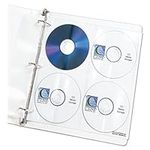 C-line Deluxe CD Ring Binder Storage -8 CD/DVD Capacity -3xHoles -Polypropylene -5/Pack -Clear