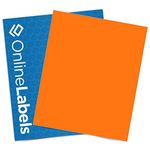 Fluorescent Orange Printable Sticker Paper (100 Sheets), Inkjet/Laser - 8.5" X 11"
