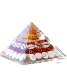 CRYSTAL MALA Crystal Pyramid Gomti Chakra Healing Home Decor Showpieces for Vastu Good Wealth Good Luck