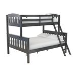 DHP Airlie Twin-Over-Full Bunk Bed with Ladder, Slate Gray