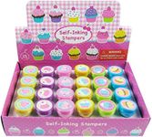 Tiny Mills 24 Pcs Cupcakes Stampers for Kids Party Favor Bag Stuffers Baking Party Cupcake Party Pinata Fillers Classroom Rewards