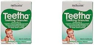 Nelsons Baby Teetha Teething Granules 24 Sachets (Pack of 2)