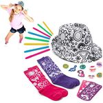 Color-Your-own,Girls-Fedora-hat, Knee-high Socks Set – Princess Toys for Girls Age 4-5 Gift- Toys for Girls Age 4-6 Activities, Create Toddler Toys Crafts for Girls Ages 6-8 by cr8 Outlet,