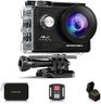 Apexcam 4K 20MP WiFi Action Camera Underwater Waterproof Camera Sports Camera Camcorder Ultra HD 40M 170°Wide-Angle 2.4G Wireless Remote Control 2.0'' LCD Screen 2x1050mAh Batteries and Accessories