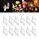 12 Packs Mini Hanging Lantern Lights LED Warm White for Paper Lanterns Balloons Waterproof Battery Operated for Easter Party Wedding Home Decoration