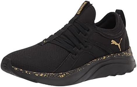 PUMA mens Softride Sophia Eco Wn's Running Shoe, Puma Black-puma Team Gold-marshmallow, 6.5 US