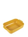 PEUGEOT - Rectangular ceramic casserole dish - 25 cm x 16.8 cm x 6.2 cm - capacity: 1.4 L - 10 year guarantee - saffron yellow