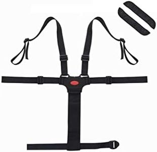 LATRAT 5 Point Harness System Child Safety Belt for Buggy High Chair Pushchair Buggy with Shoulder Padding for Pram Buggy High Chair Baby Belt Seat Belt Chair