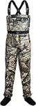 Dark Lightning Camo Breathable Insulated Chest Waders, fit for Men and Women, Perfect for 4 Seasons Fly Fishing Stocking Foot Waders (Camo, Large)