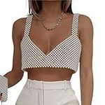 Women's Sexy Pearls Bra Beaded Cami