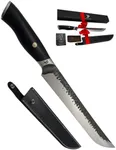 Kitchen perfection Handmade Brisket Knife Meat Carving & Slicing Knife –12" Meat Cutting BBQ Knife – Hand Sharpen San Mai Steel, W/Leather Sheath Premium Ergonomic Handle, Grilling Gifts for Men