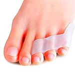 Povihome 10 Pack Pinky Toe Separator & Protectors, Triple Gel Toe Separators for Overlapping Toe, Curled Pinky Toes Separate and Protect