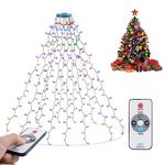 Christmas Tree Lights 400 LED Christmas Lights Indoor Outdoor with 8 Light Modes & Memory Function, 6.6FT x 16 Christmas Fairy String Lights with Remote & Timing for Xmas Tree Decorations, Multicolor