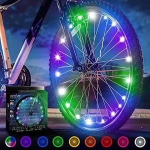 Activ Life LED Bike Wheel Lights with Batteries Included! Get 100% Brighter and Visible from All Angles for Ultimate Safety & Style (1 Tire Pack)