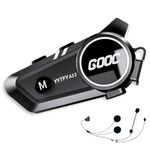 YYTFY Motorcycle Bluetooth Headset Helmet Intercom Headset Motorcycle Earphone With Voice Assistant Motorcycle Helmet Universal Speaker Waterproof,1500mAh Battery（Cycling/Skiing/Climbing）