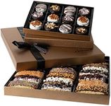 Chocolate Gift Baskets, Biscotti Cookie Variety Tower Chocolates Box, Covered Cookies Holiday Gifts Sets, Gifts for Food Delivery Ideas for Women Men Grandma