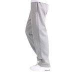 Mens Fleece Open Bottom Sweatpants with Pockets Loose Baggy Straight Leg Jogger Sweatpants Heavyweight Lounge Trousers(Grey,3X-Large)