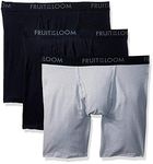 Fruit of the Loom Men's Breathable Underwear Boxer Briefs, Long Leg - Cotton Mesh 3 Pack, S UK