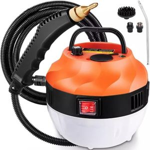 3800W Steam Cleaner, High Pressure Steamer for Cleaning, Handheld Portable Steam Cleaners for Home Use, Upholstery, Kitchen, Bathroom, Grout and Tile (Black&Orange)
