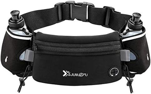 EHOTER Ceinture De Course à Pied Running Belt Sac Banane De Sport Ceinture D'hydratation avec 2 Gourdes Sac De Taille Réfléchissant pour Smartphone Confortable Jogging Footing Randonnée Velo