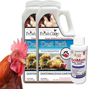 Absorbent Chicken Dust Bath for Backyard Chickens and Pets | 6 lb Container with Shaker Lid (2 pack)