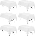 BRILLMAX 6 Pack White Tablecloths f