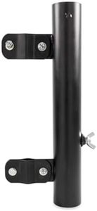 Camco RV Ladder Mounted Flagpole Holder | Allows for a Flag to Fly from Your RV's Ladder | Compatible with Most RV Ladder Rails (51612), Black