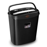 VidaTeco Cross-Cut Paper Shredder 8 Sheet Shreds Paper/Card/Staple/Clip Shredder for Home Office High-Security Level P-3 Jam Proof System 15L Pullout Basket Black